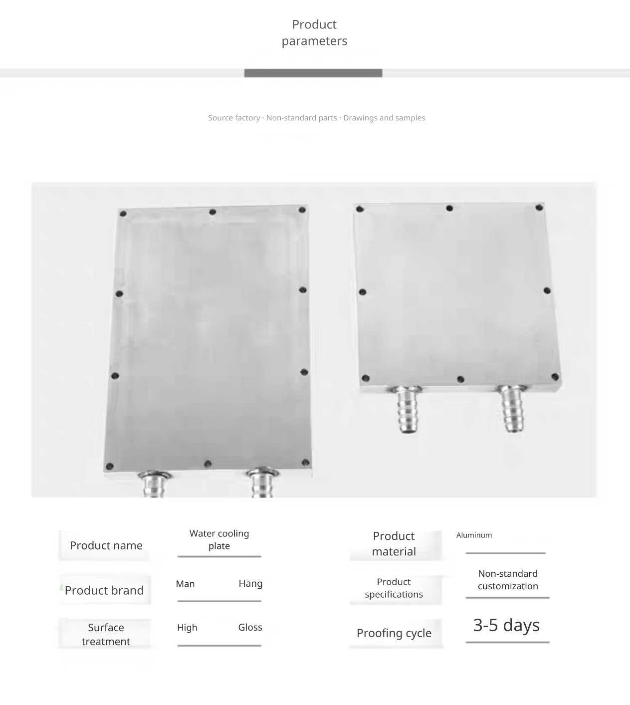 Aluminum Water - Cooled Plates